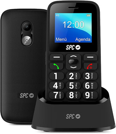 SPC Fortune 2 4G – Teléfono móvil 4G para Personas Mayores, botón SOS, Volumen Timbre Muy Alto (102dB), configuración remota, Teclas Grandes, Timbre y notificaciones Inteligentes, Color Negro